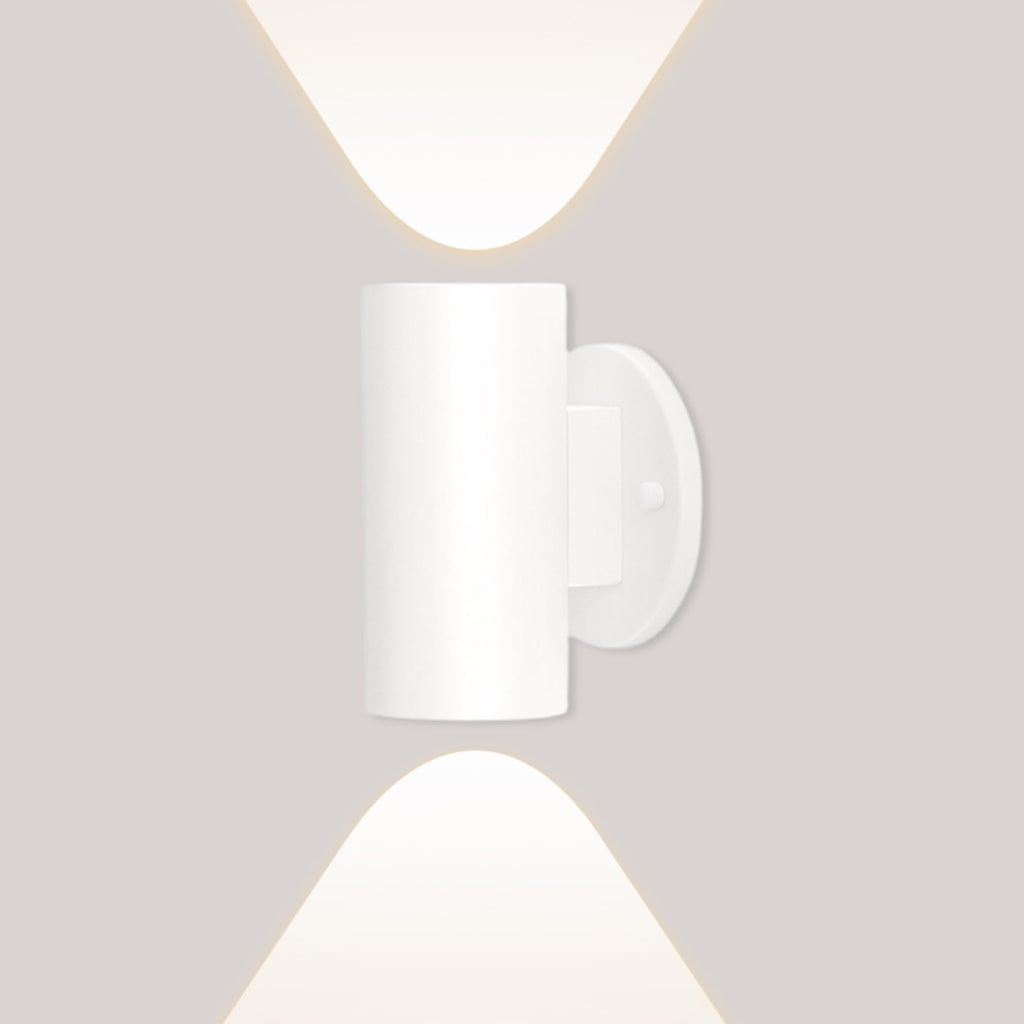 Black Aluminum Up & Down Hardwired Cylinder Indoor LED Wall Sconce | 5CCT, Dimmable, 18W 1620LM Super Bright, AC120V-277V, CRI 90+, Interior LED Wall Light for Bedroom Living Room Hallway