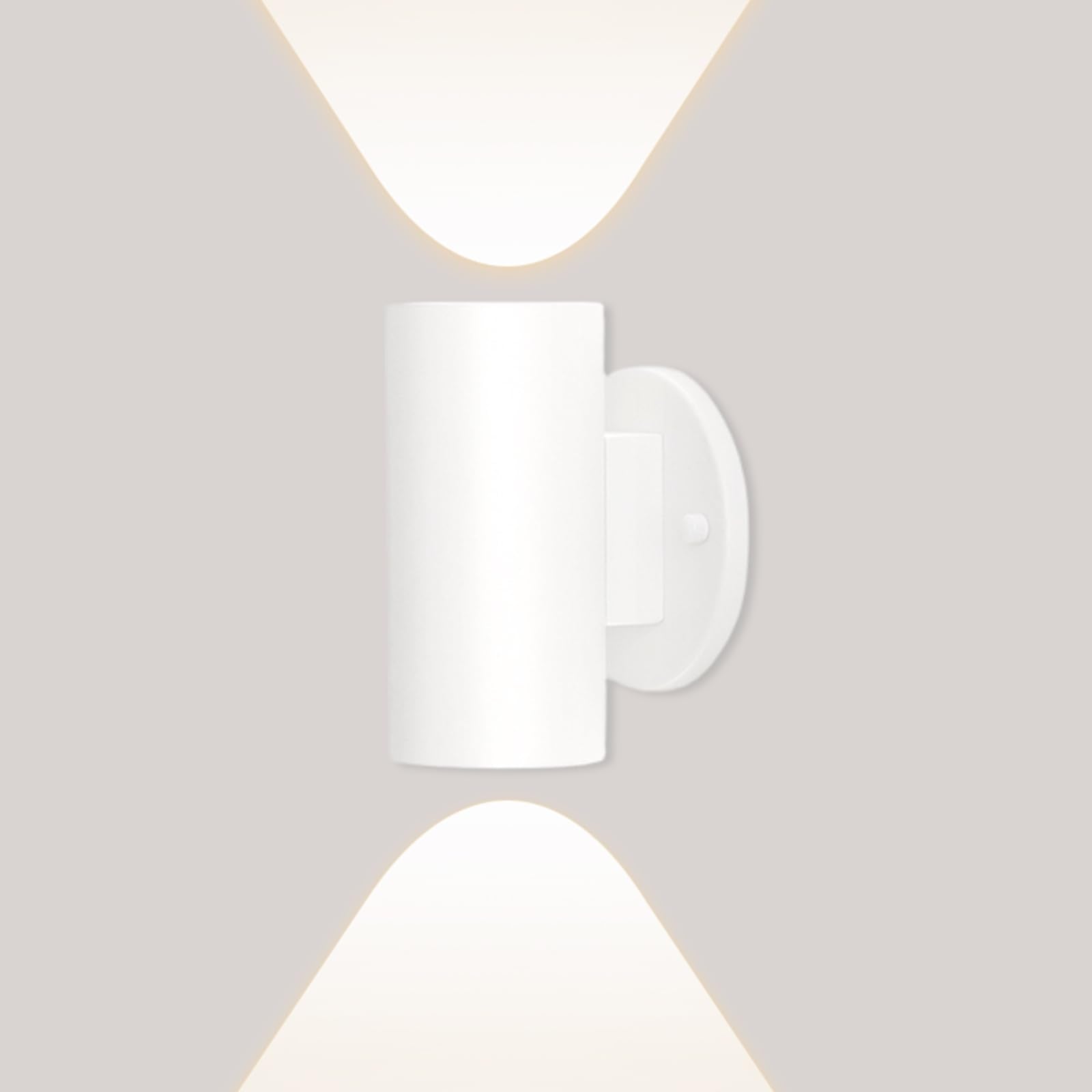 Black Aluminum Up & Down Hardwired Cylinder Indoor LED Wall Sconce | 5CCT, Dimmable, 18W 1620LM Super Bright, AC120V-277V, CRI 90+, Interior LED Wall Light for Bedroom Living Room Hallway