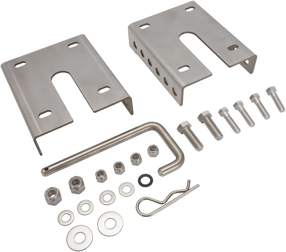 Adjustable Tilt Mount for Shallow Water Anchor for Power Pole Style | Stainless Steel Swivel Bracket, Fold Down to Prevent Garage Damage