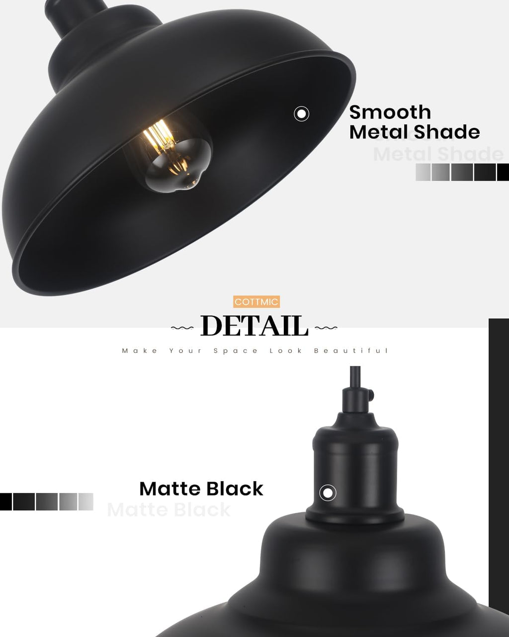 Black Farmhouse Island Lights for Kitchen, 1 Pack Industrial Kitchen Island Lighting, Modern Kitchen Island Light Fixtures for Dining Room, Billiard Room, Bar