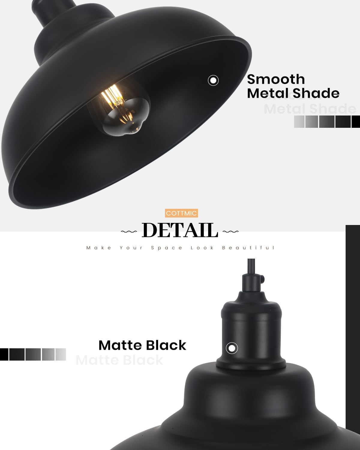 Black Farmhouse Island Lights for Kitchen, 1 Pack Industrial Kitchen Island Lighting, Modern Kitchen Island Light Fixtures for Dining Room, Billiard Room, Bar