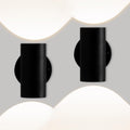 Black Aluminum Up & Down Hardwired Cylinder Indoor LED Wall Sconce | 5CCT, Dimmable, 18W 1620LM Super Bright, AC120V-277V, CRI 90+, Interior LED Wall Light for Bedroom Living Room Hallway