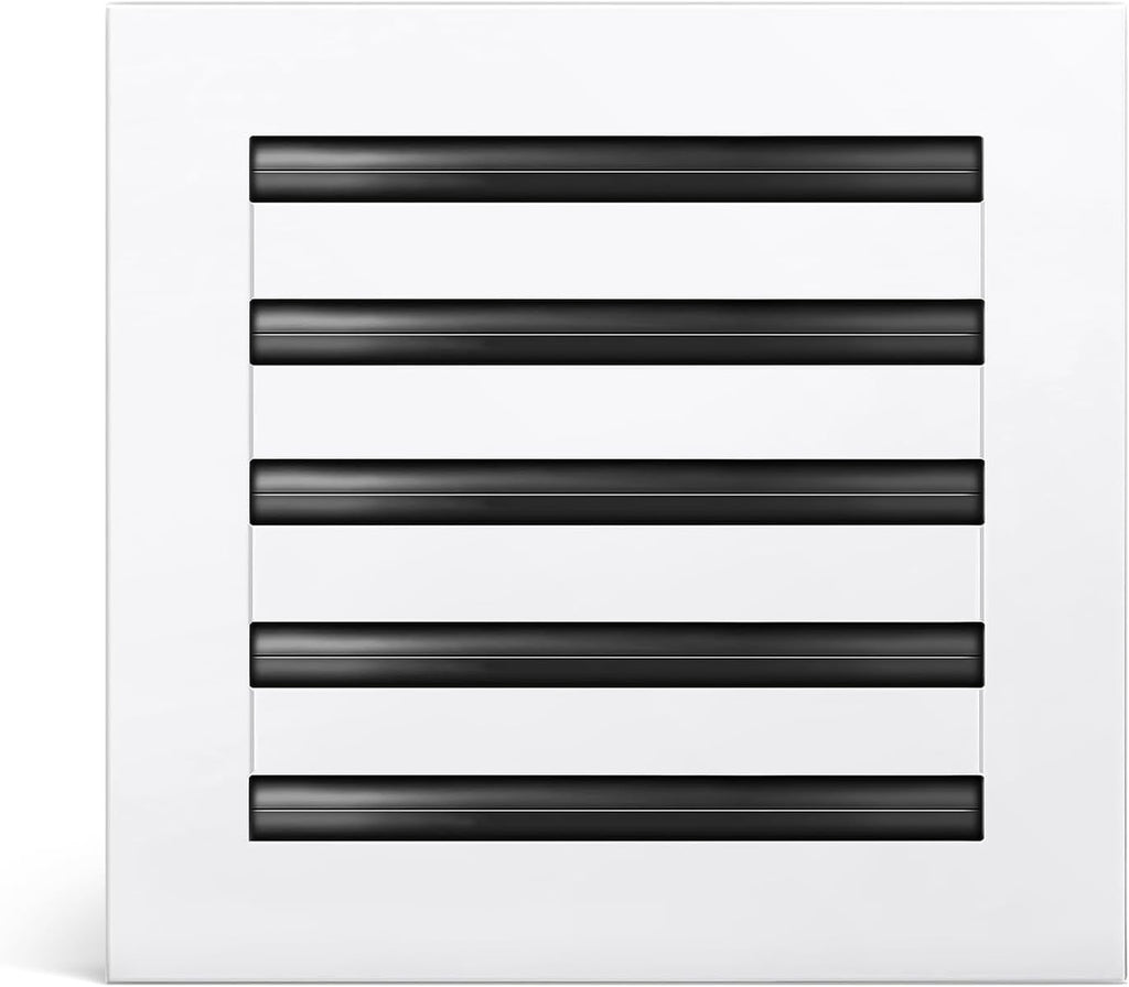 Modern AC Vent Cover Linear Slot Diffuser for 10 x 10 Duct Opening | All Aluminum Register Grille, White Finish, Modern Linear Slot Design for Ceiling, Wall & Floor Installation