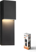 Fire Wolf Modern 16" 18W LED Outdoor Wall Sconce,Dual-Source Front Porch Light,Aluminum Modern Wall Light,3000K,Damp Environments Such as Porches,Terraces,Gardens,Indoor/Outdoor