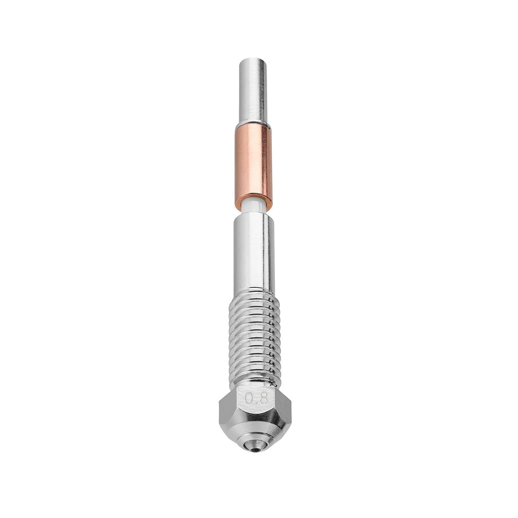 Bimetal Tungsten Carbide Nozzle 0.8mm for QIDI Q2 3D Printer, High Thermal Conductivity Abrasion Resistance for Precision Additive Manufacturing