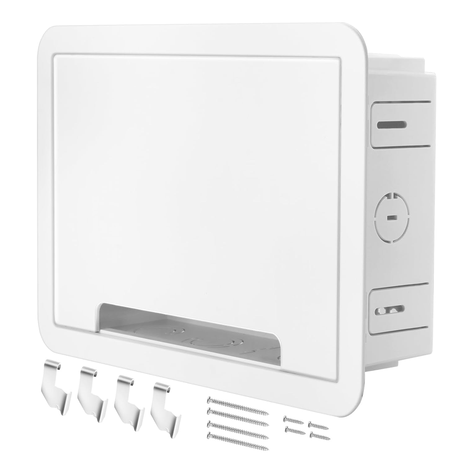 9" in-Wall TV Media Box, Fit for Roku, Apple TV, Fire TV Stick, Samsung One Connect Mini, WiFi Friendly Recessed TV Outlet Network Enclosure