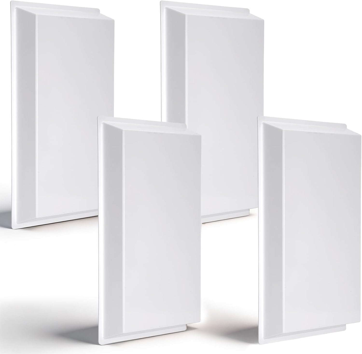 24"X12" Ceiling Air Diverter for 2'x2' Ceiling Air Diffuser, Redirect Airflow from Vents, White，4 PCS