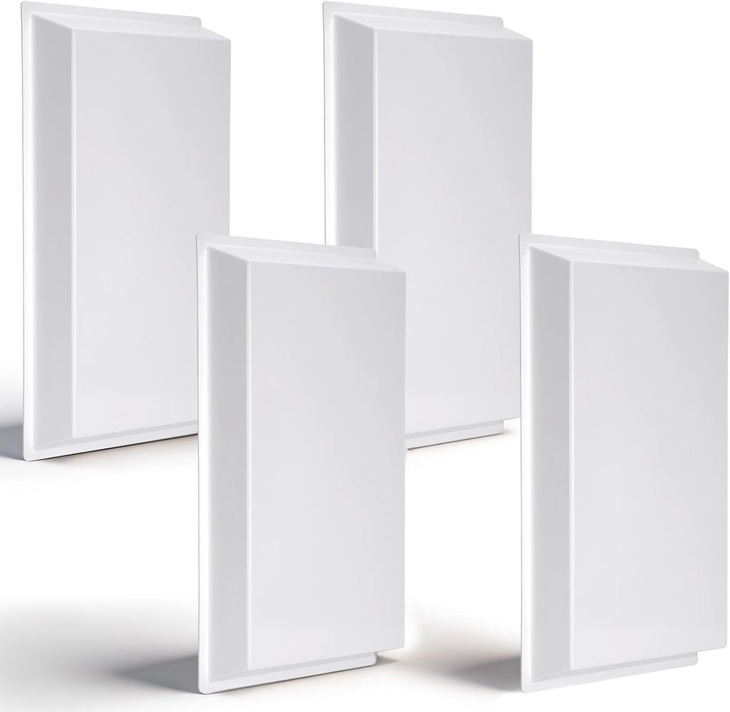 24"X12" Ceiling Air Diverter for 2'x2' Ceiling Air Diffuser, Redirect Airflow from Vents, White，4 PCS