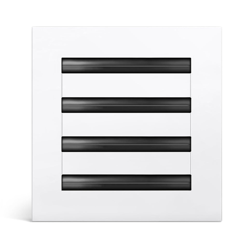 Modern AC Vent Cover Linear Slot Diffuser for 10 x 10 Duct Opening | All Aluminum Register Grille, White Finish, Modern Linear Slot Design for Ceiling, Wall & Floor Installation