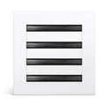 Modern AC Vent Cover Linear Slot Diffuser for 10 x 10 Duct Opening | All Aluminum Register Grille, White Finish, Modern Linear Slot Design for Ceiling, Wall & Floor Installation