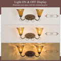 VitaLink Antique Wall Sconces, 2-Light Vanity Light 19.7" Vintage Wall Lamp Hard