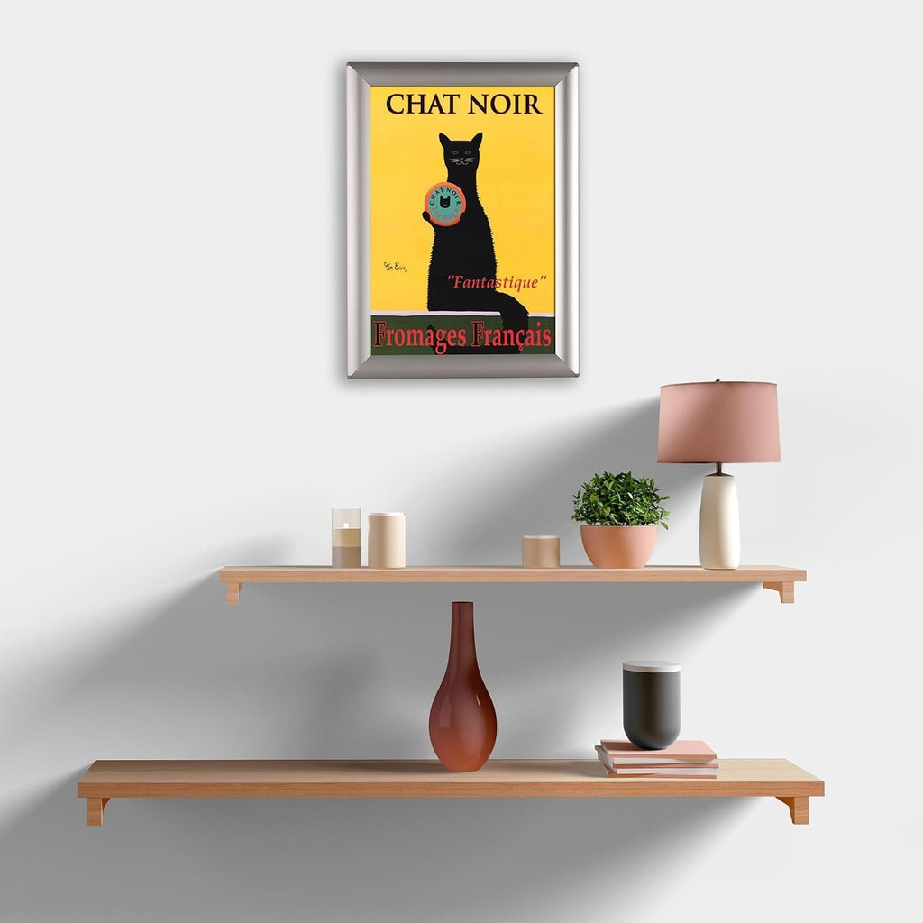 M&T Displays Opti Snap Poster Frame 11x17 Inch Silver 1" Aluminum Profile Front