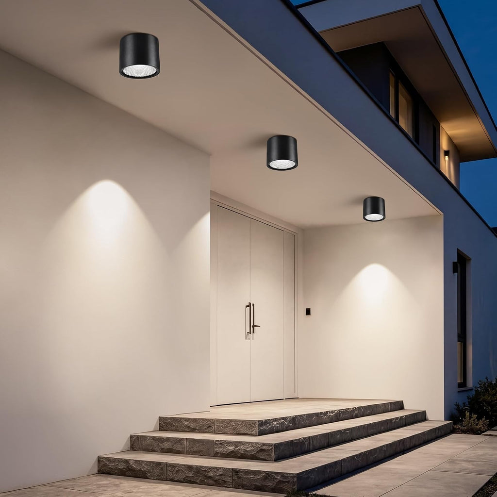 Flush Mount Ceiling Light Fixture, Dimmable LED Outdoor Ceiling Light,