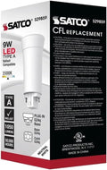 Satco S29859 9-Watt PL LED Light Bulb, G24q Base, 4-Pin Vertical, 3500K