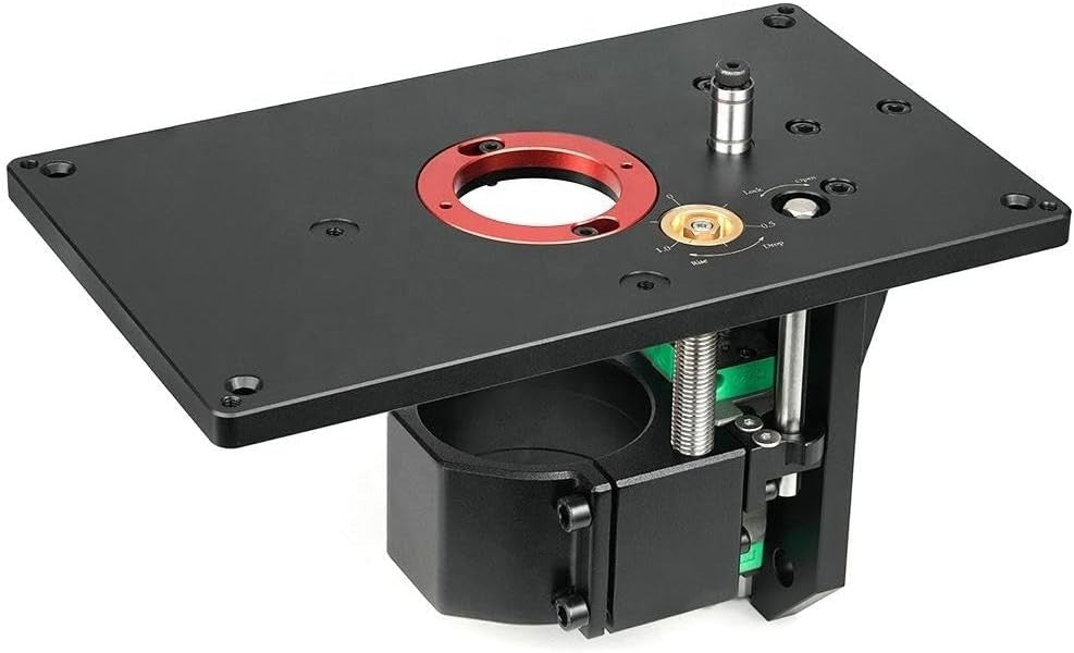 Precision Router Table Lift with Micro-Adjust Knob, Top-Side Bit Changes