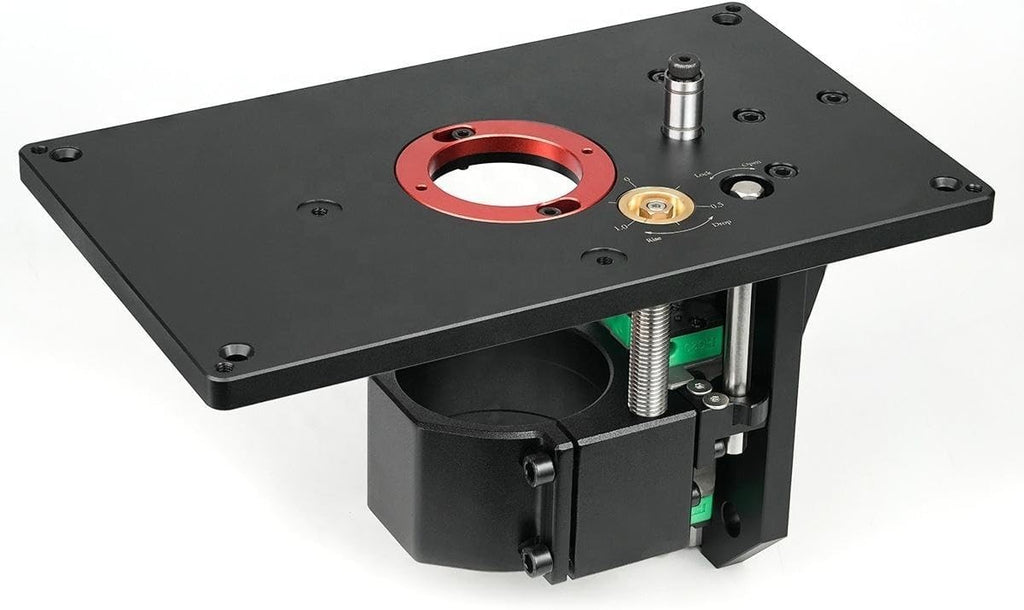 Precision Router Table Lift with Micro-Adjust Knob, Top-Side Bit Changes