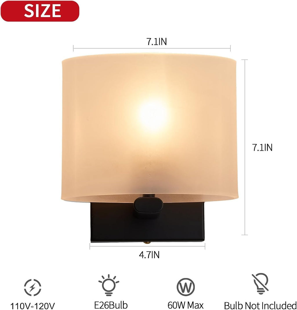 Modern Hardwired Wall Sconces, Acrylic Shade Wall Light Fixture