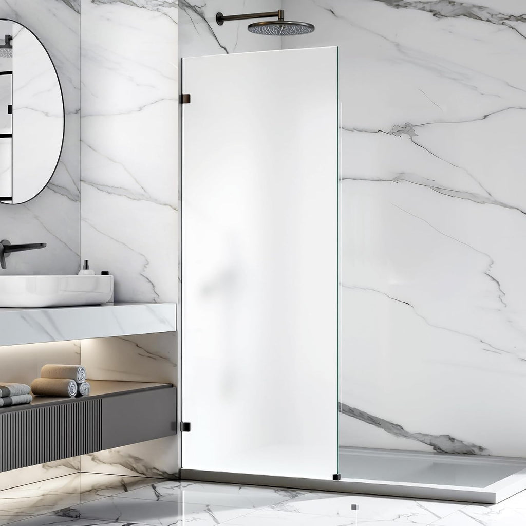 Shower Glass Panel 32" W x 76" H, 10MM Frosted Glass Shower Door