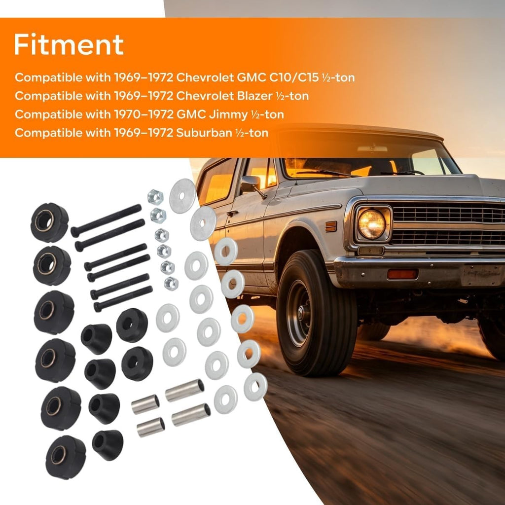 MOTOQUEEN Cab Radiator Support Mount Kit Eliminate Rattles Vibrations