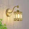 1 Piece Modern Vintage Crystal Brushed Gold Vanity Lighting Fixtures