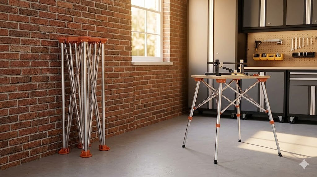 Wadkins Co. 12 Legs Spider Leg Workbench Stainless Steel, 1200 kg Load Capacity