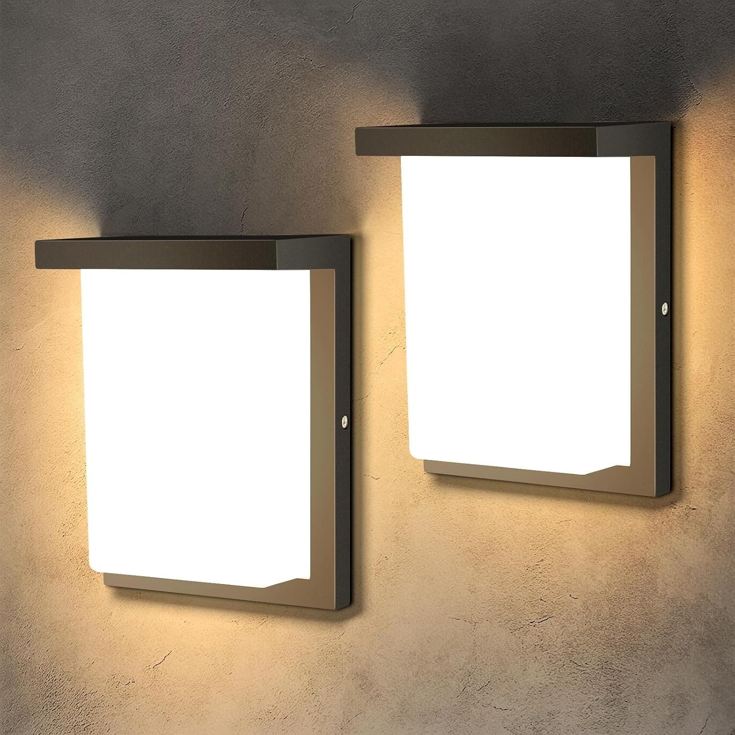 MZLITI Outdoor Wall Lights, 15W Integrated LED, 3CCT Selectable, IP65 ETL