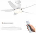 30" E26 Socket Fan Light with Remote, Low Profile Flush Mount Ceiling Fan, 3000K