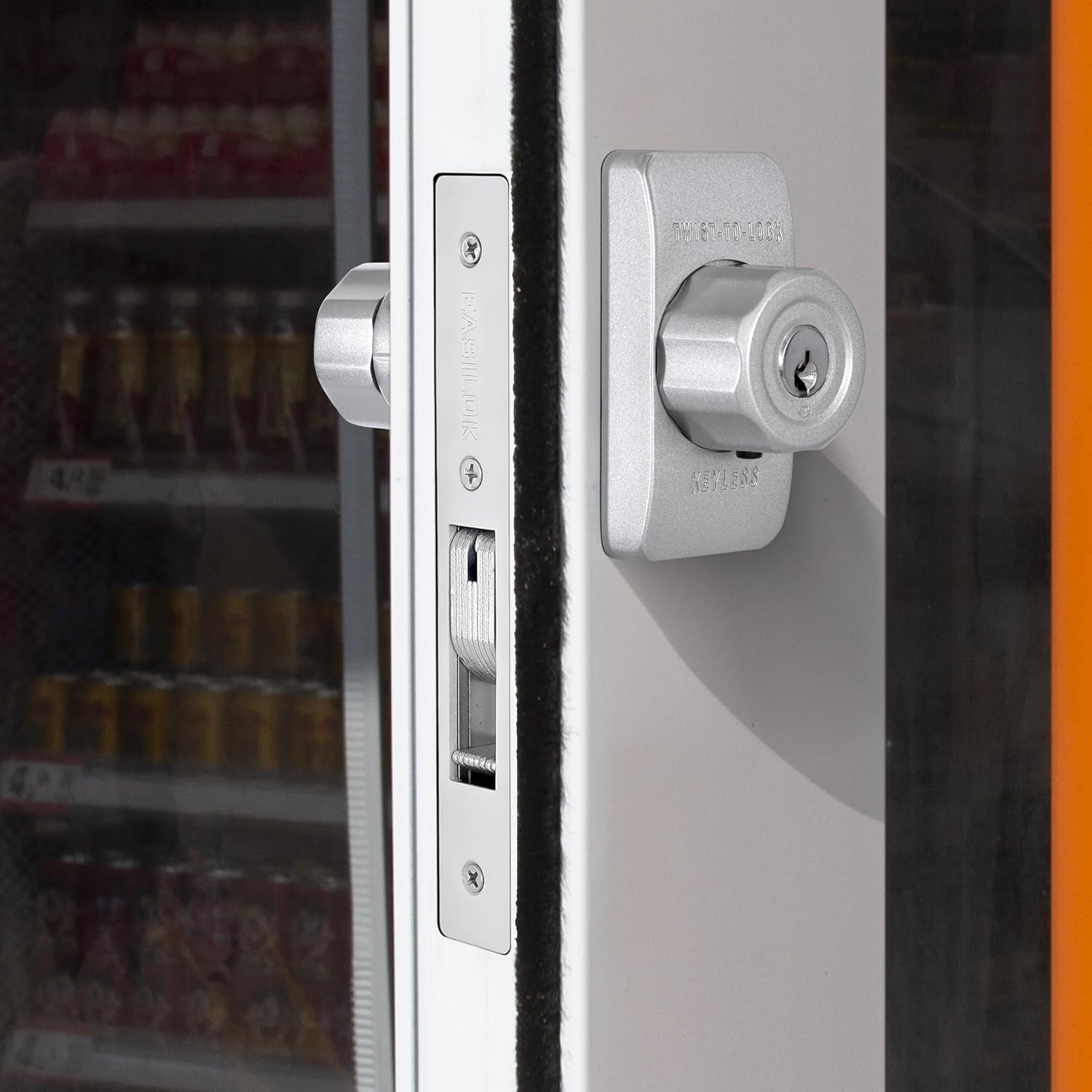 SM1850 Mechanical Storefront Door Lock,Commercial Door Lock with Twist-to-Lock