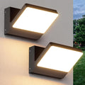 Ralbay LED Outdoor Wall Lights,Modern Waterproof Exterior Porch Light,Black Outs