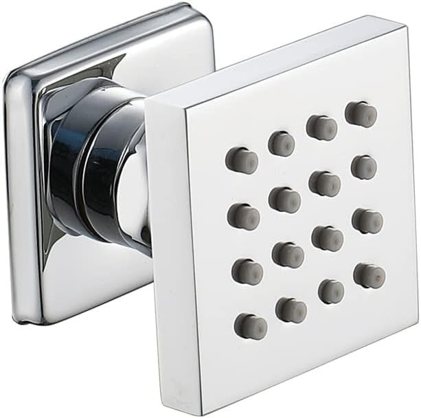 Cascada Modern Design 2” Square Body Spray Shower Jet Antique Brass