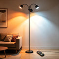 gevaabu LED Tree Floor Lamp, 3 Rotatable Lights Standing Lamp with Remote