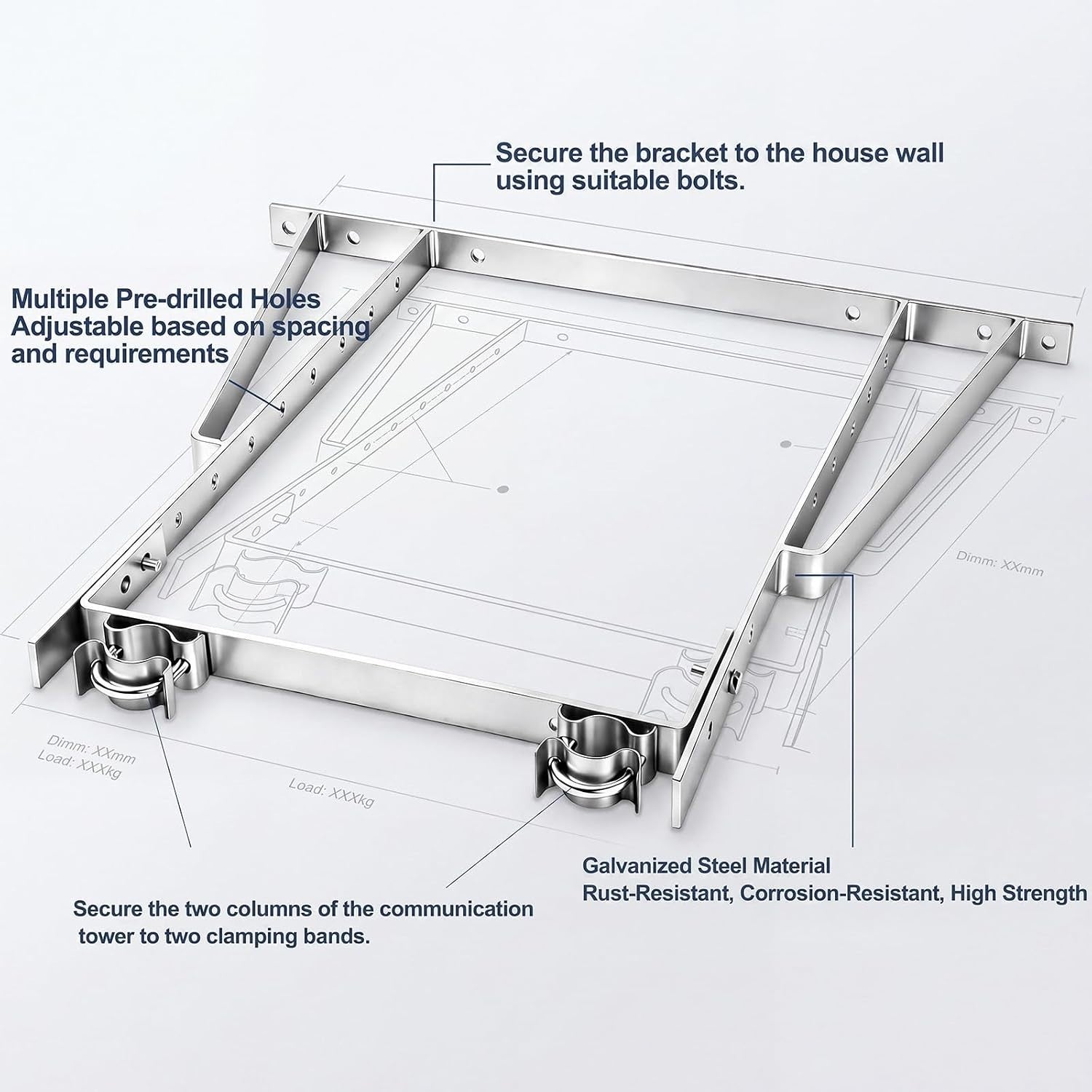 Shimeyao 0" - 24" Adjustable House Bracket Assembly