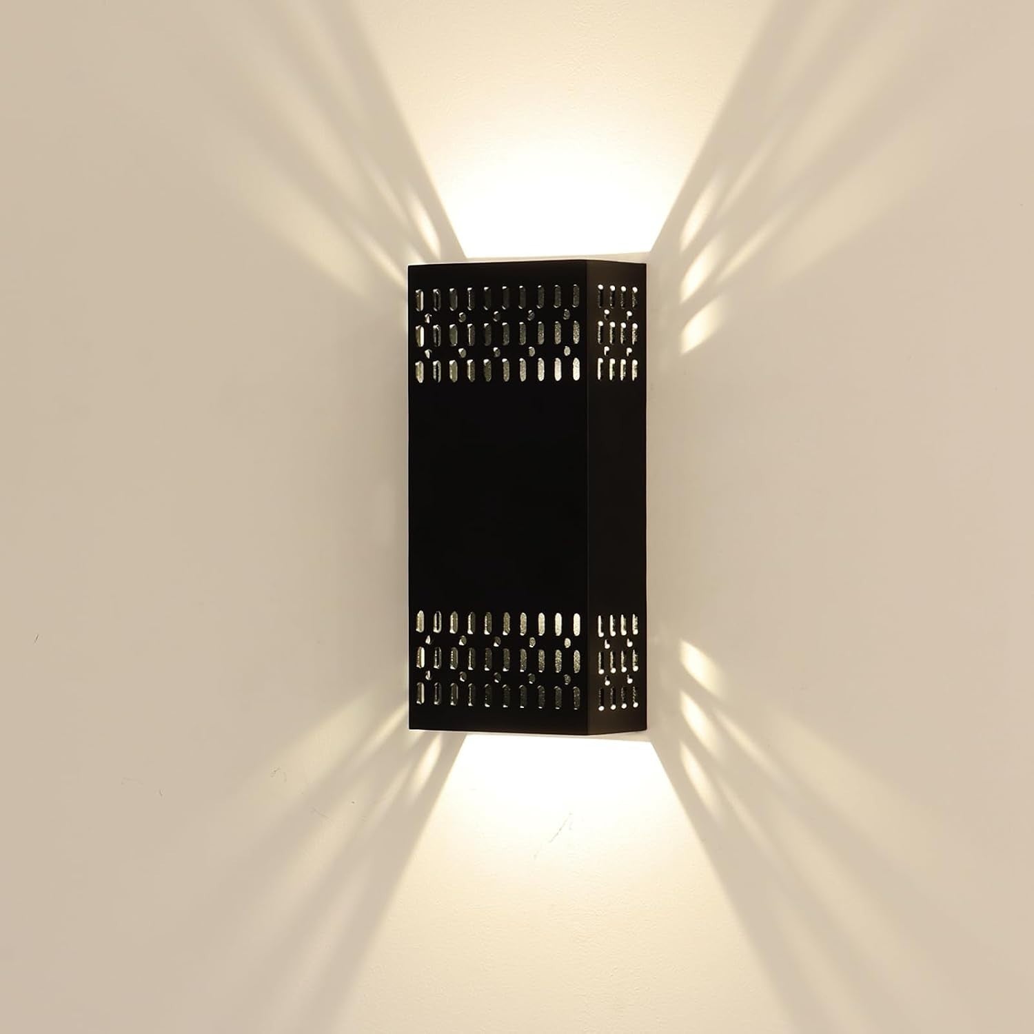 10.2" Black Indoor Outdoor Hardwired Modern LED Wall Sconce | Up Down Lighting