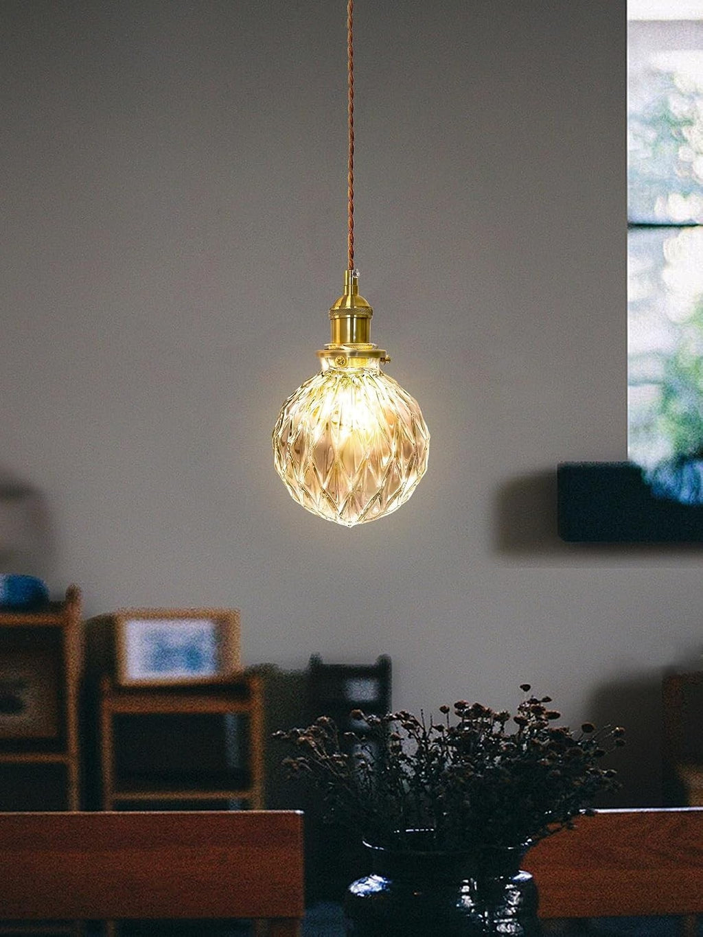 Gold Pendant Light Mini Ceiling Hanging Light Bubble Pendant