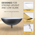 Black Modern Lamp Shade Kit For Super lamp Models - Glare Free Up light Cover