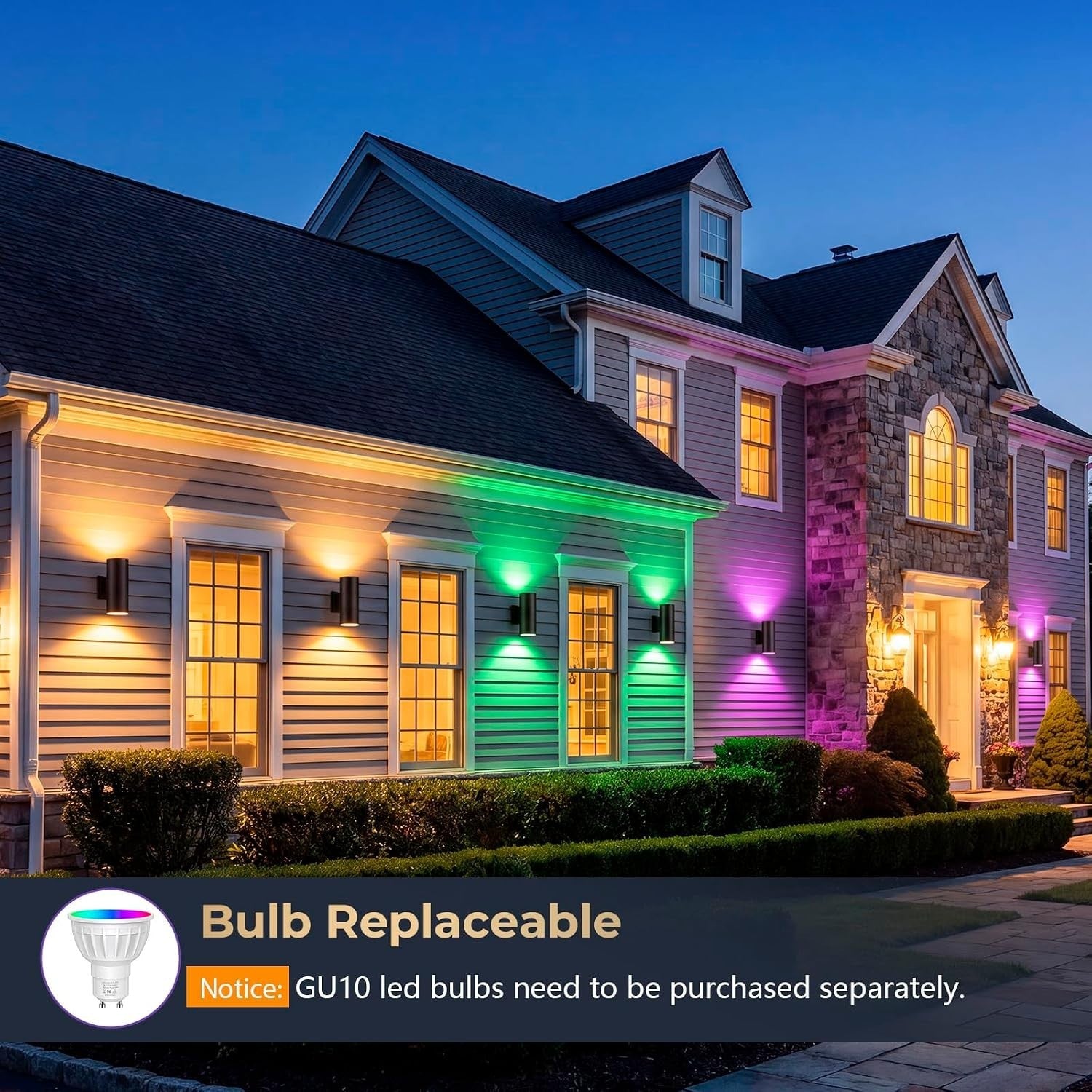Outdoor Wall Lights, Up and Down Waterproof Exterior Wall Sconces