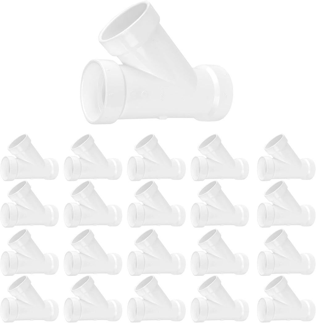 1-1/2 Inch PVC DWV Wye Hub – White PVC Drain, Waste & Vent Fitting