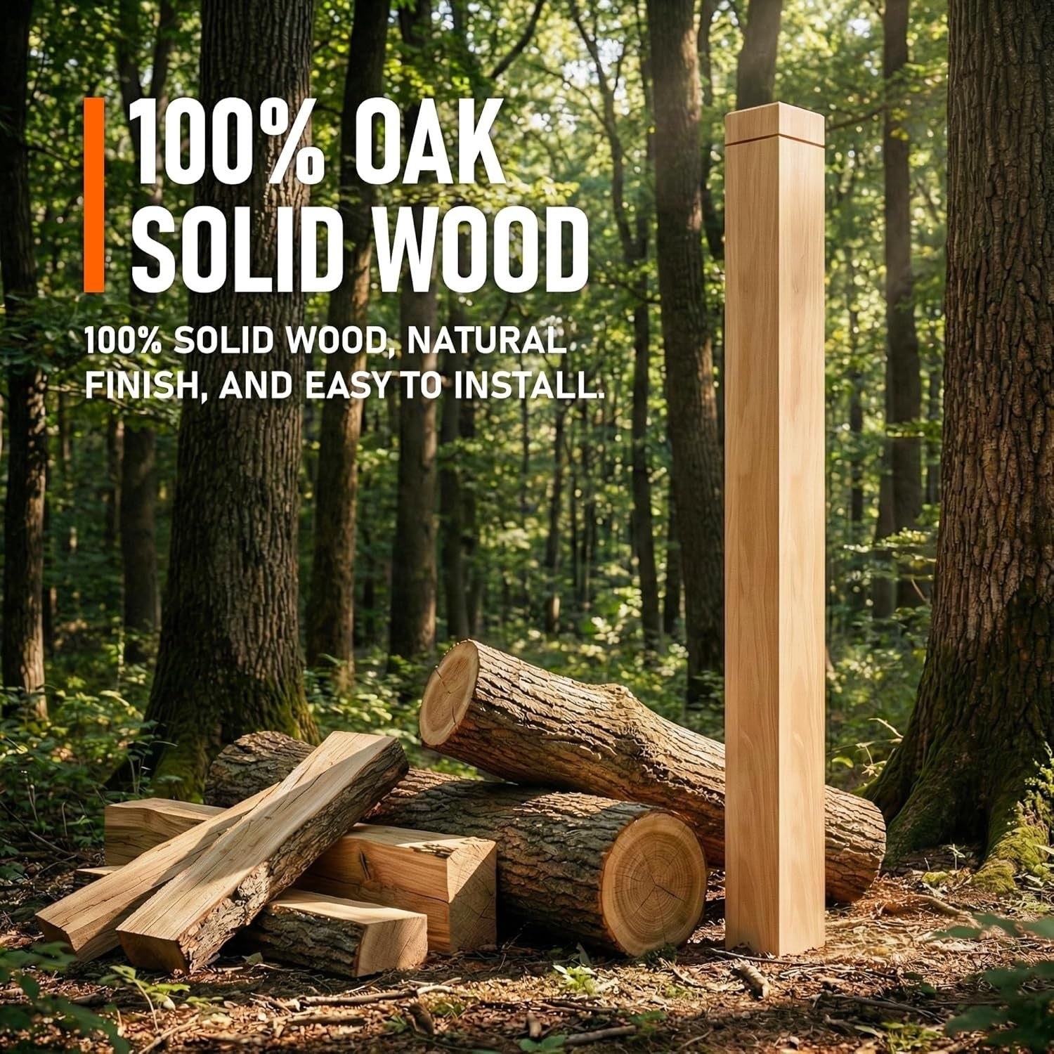 PREMIUM SOLID RED OAK NEWEL POST：Unlike soft rubberwood or spliced scraps
