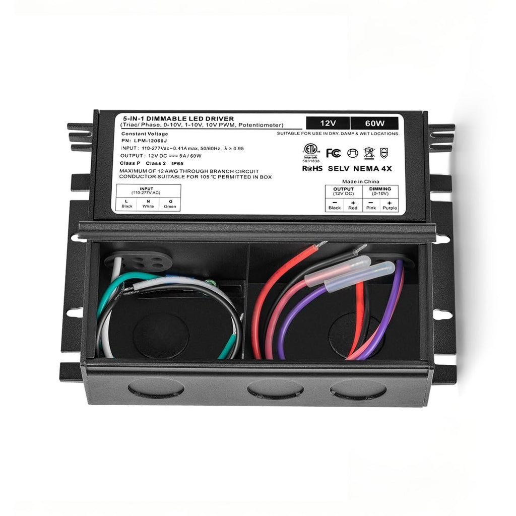 BTF-LIGHTING 100W Dimmable LED Driver Power Supply 24VDC Transformer,5-in-1