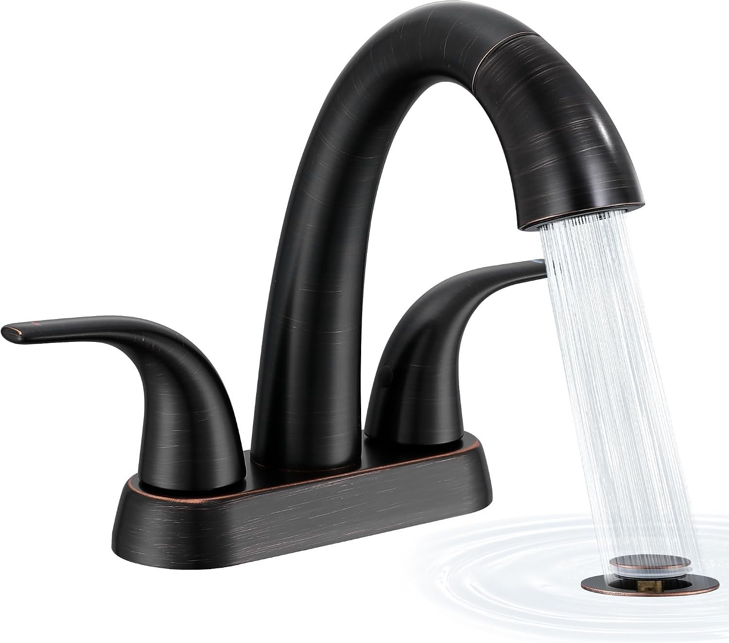 Bathroom Faucet with Sprayer, 4 Inch Oil Rubbed Bronze
