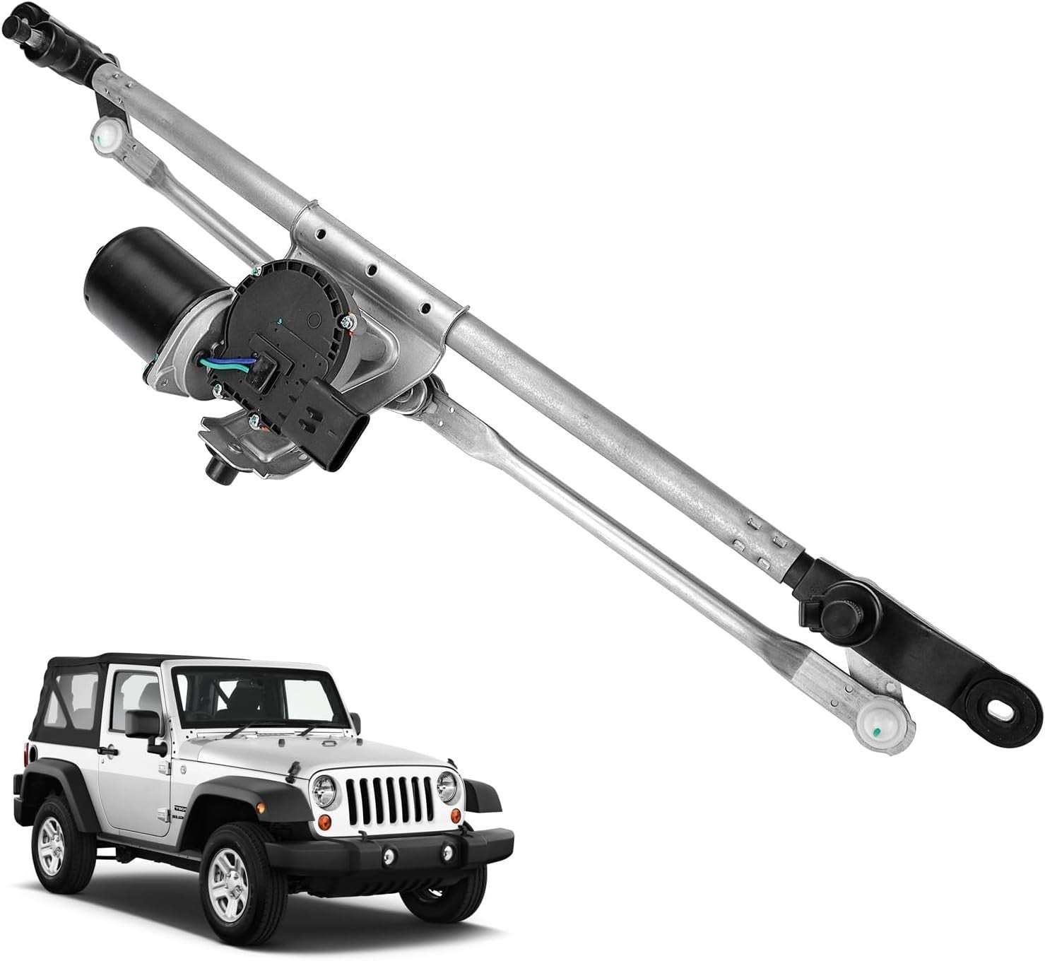 Jeep Wrangler Front Windshield Wiper Motor - and Linkage Assembly