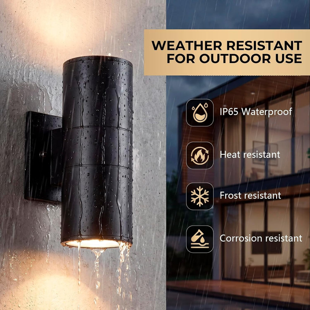 Outdoor Wall Lights, Up and Down Waterproof Exterior Wall Sconces