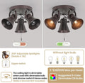 Track Lighting Chain Switch, Oil Rubbed Bronze Flush Mount Ceiling Light