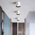 White Ceiling Light Fixture, 4.8" 20W LED Fulsh Mount Cylinder Light