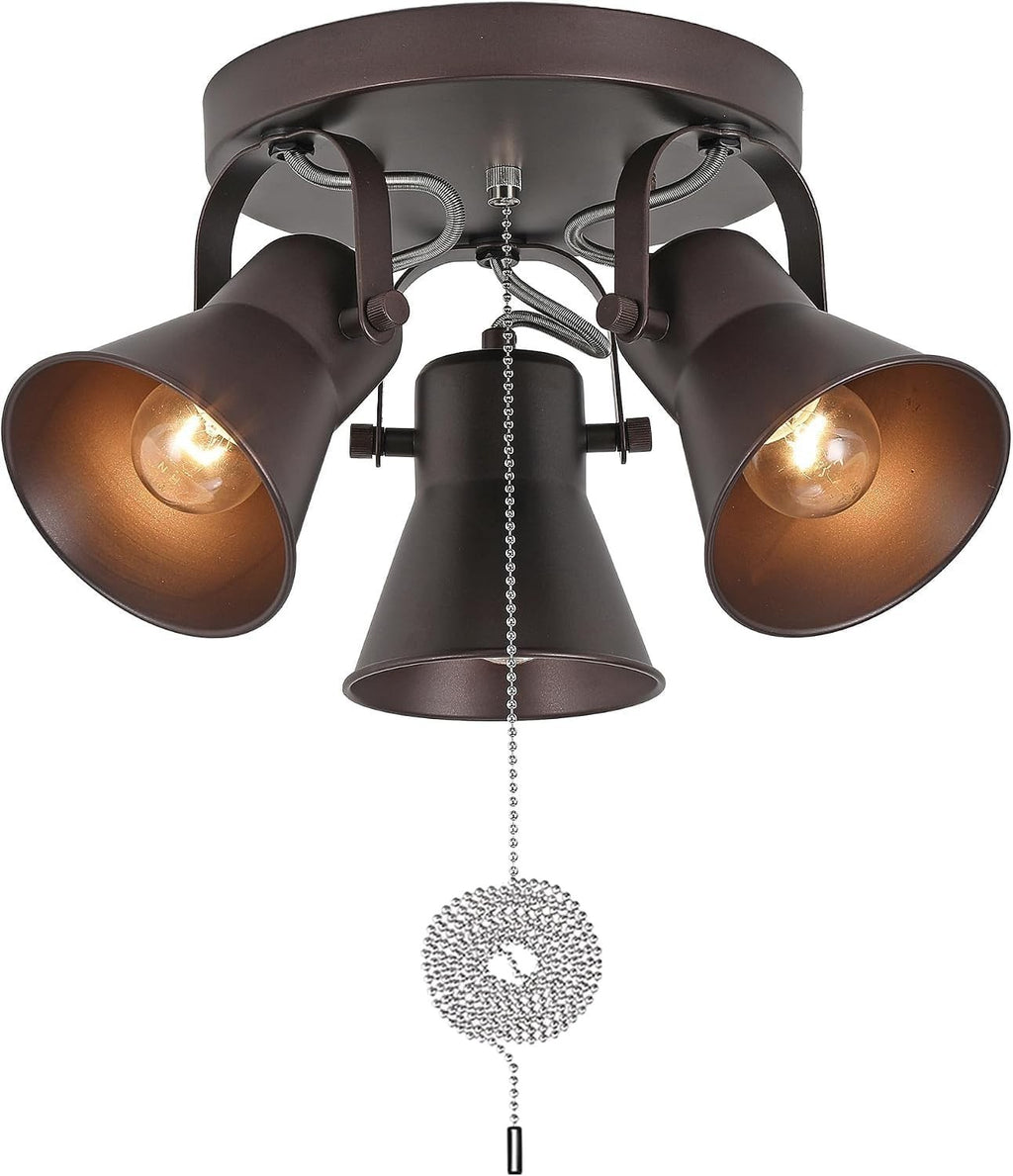 Track Lighting Chain Switch, Oil Rubbed Bronze Flush Mount Ceiling Light