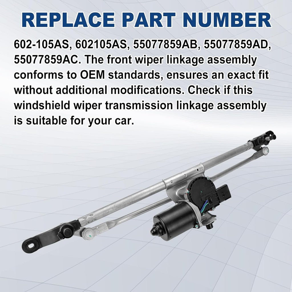 Jeep Wrangler Front Windshield Wiper Motor - and Linkage Assembly