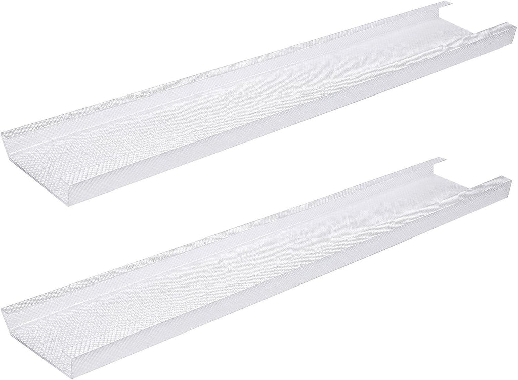 Nkiy Quen 2 Pcs 48x8x2 Inch Wrap Around Fluorescent Light Covers, 4Ft Acrylic Fl