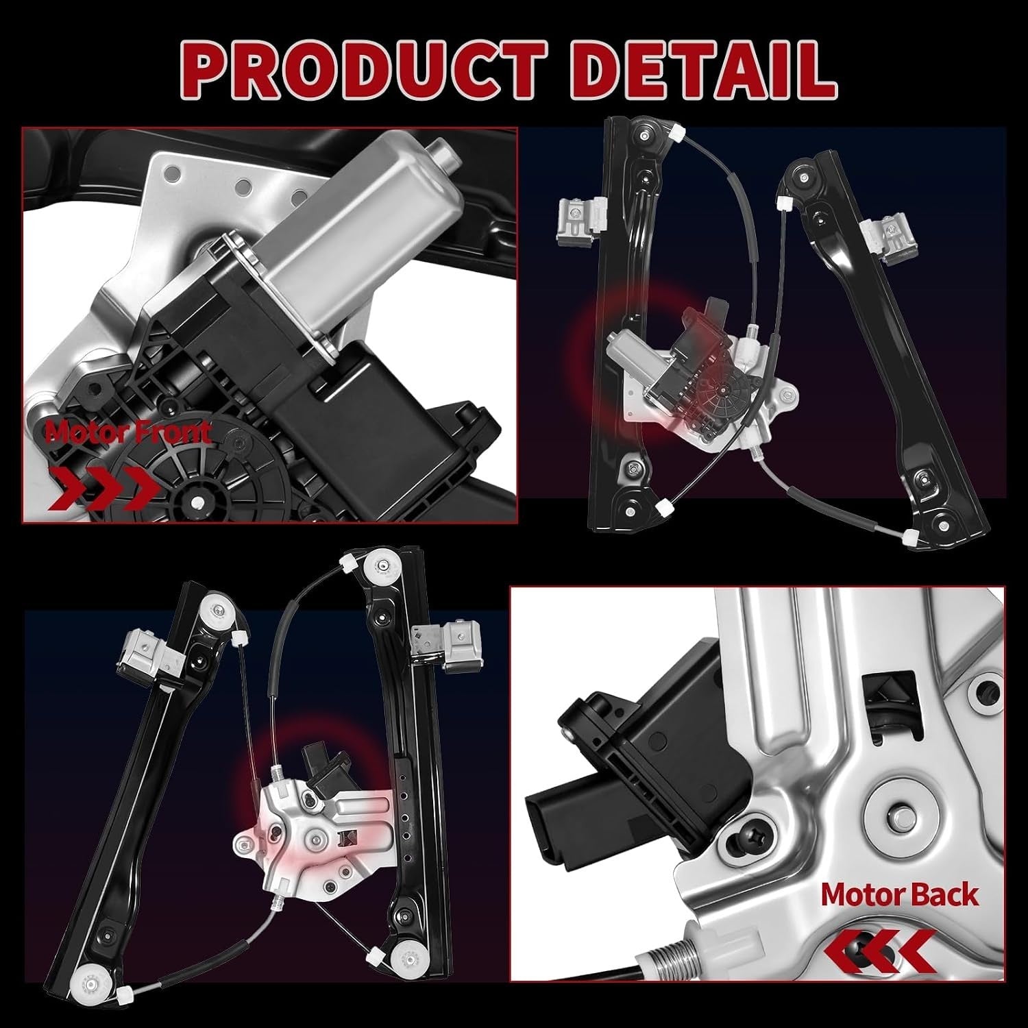 EPChunMi 748-974 Front Driver Left Side (7 Pins) Power Window Regulator
