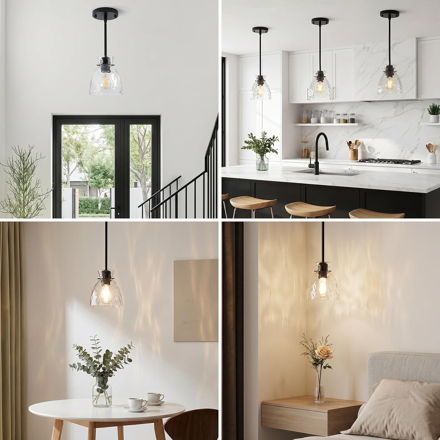 ElilyGiA Mini Water Ripple Glass Pendant Lights