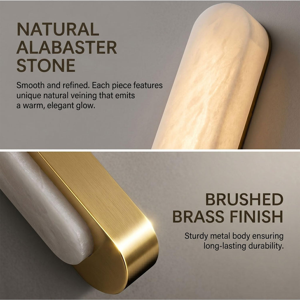 DZQWLL Modern Alabaster Wall Sconce